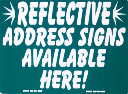Reflective Address Signs 